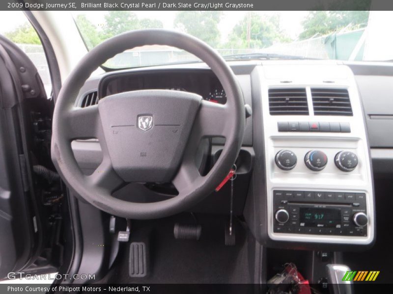 Brilliant Black Crystal Pearl / Dark Slate Gray/Light Graystone 2009 Dodge Journey SE