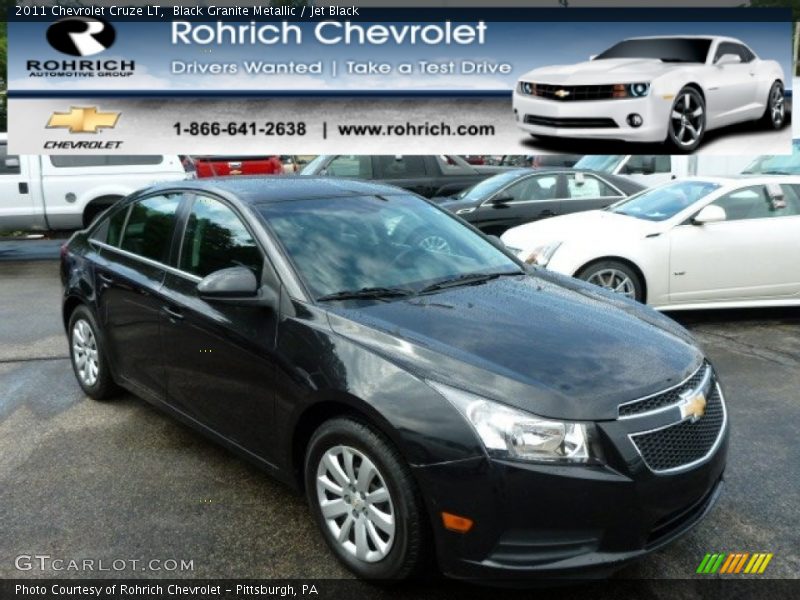Black Granite Metallic / Jet Black 2011 Chevrolet Cruze LT