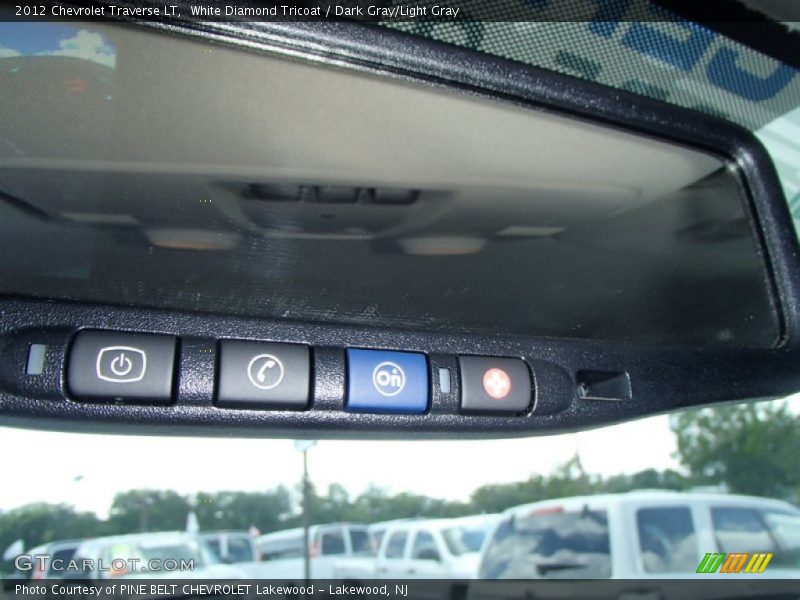 White Diamond Tricoat / Dark Gray/Light Gray 2012 Chevrolet Traverse LT