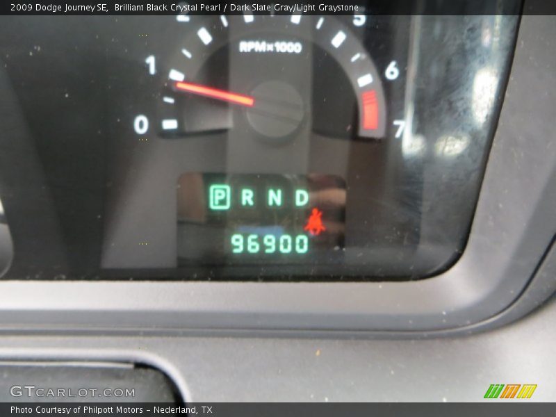 Brilliant Black Crystal Pearl / Dark Slate Gray/Light Graystone 2009 Dodge Journey SE