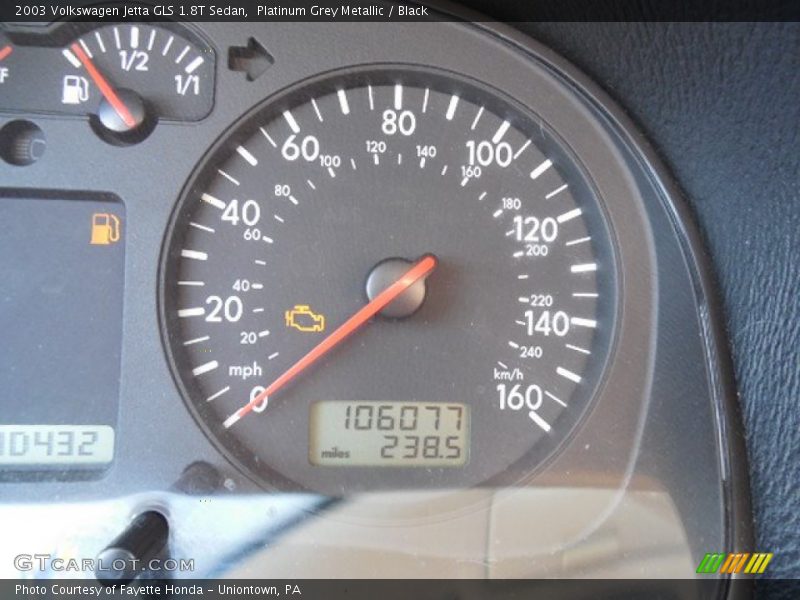 Platinum Grey Metallic / Black 2003 Volkswagen Jetta GLS 1.8T Sedan