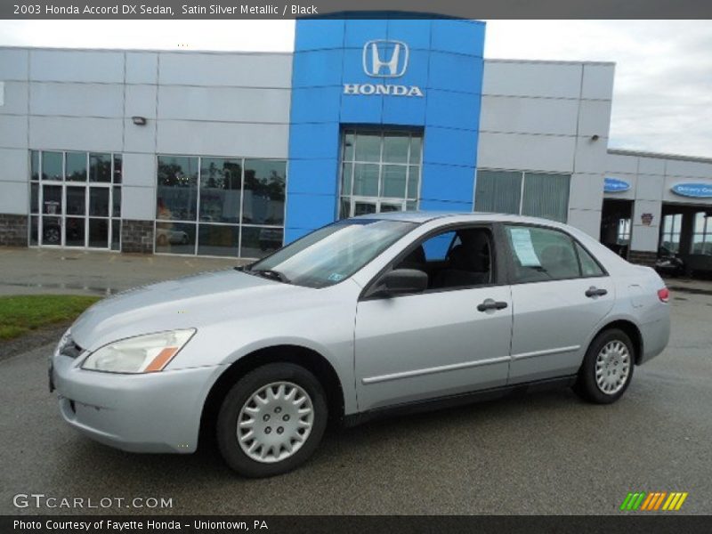 Satin Silver Metallic / Black 2003 Honda Accord DX Sedan