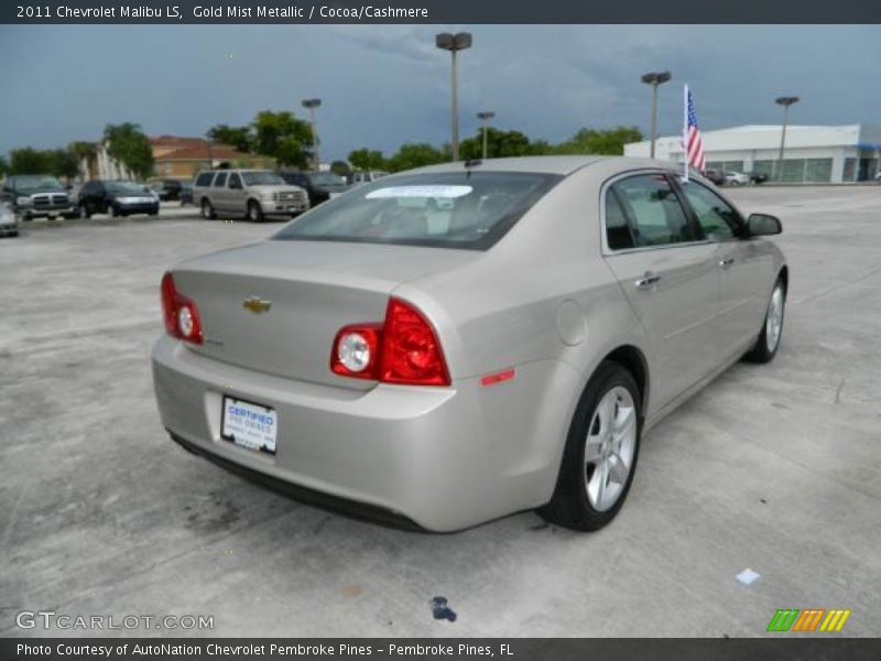 Gold Mist Metallic / Cocoa/Cashmere 2011 Chevrolet Malibu LS