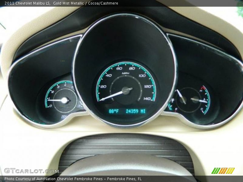 Gold Mist Metallic / Cocoa/Cashmere 2011 Chevrolet Malibu LS