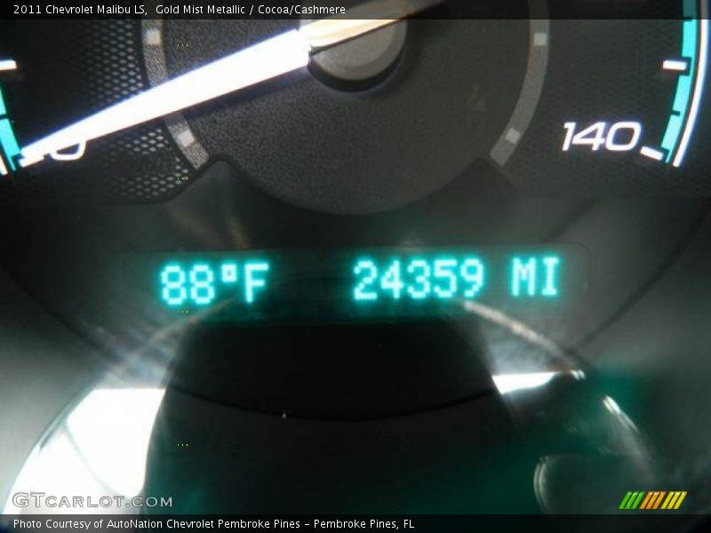 Gold Mist Metallic / Cocoa/Cashmere 2011 Chevrolet Malibu LS