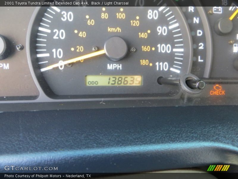 Black / Light Charcoal 2001 Toyota Tundra Limited Extended Cab 4x4