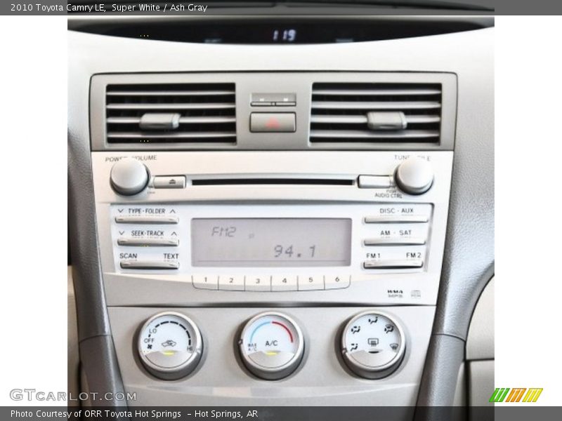 Super White / Ash Gray 2010 Toyota Camry LE