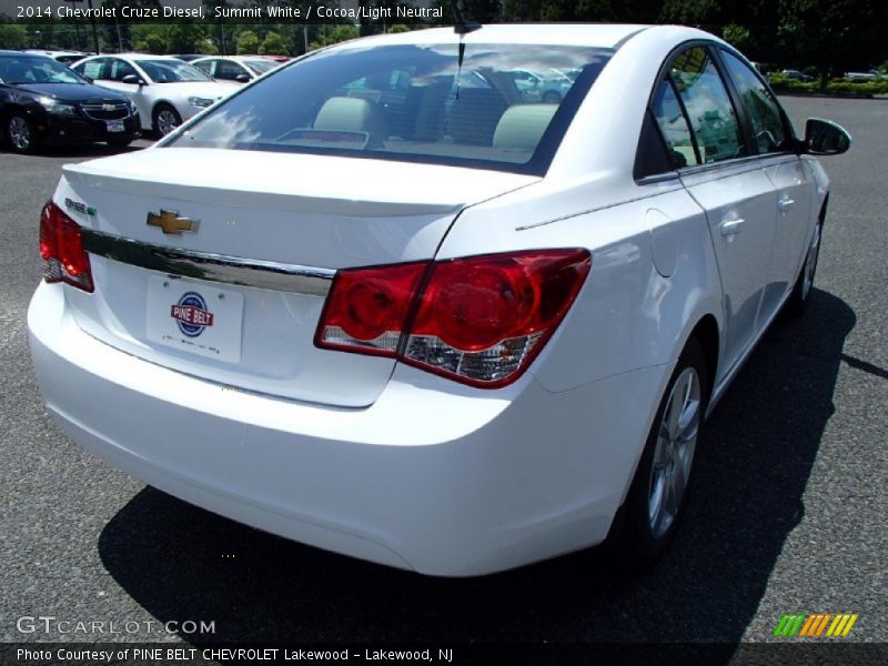 Summit White / Cocoa/Light Neutral 2014 Chevrolet Cruze Diesel