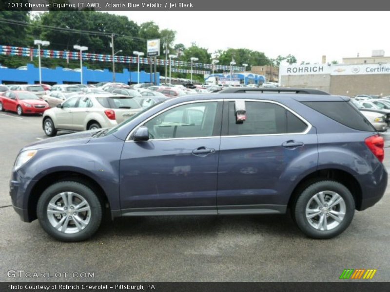 Atlantis Blue Metallic / Jet Black 2013 Chevrolet Equinox LT AWD