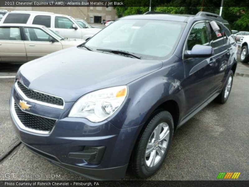 Atlantis Blue Metallic / Jet Black 2013 Chevrolet Equinox LT AWD