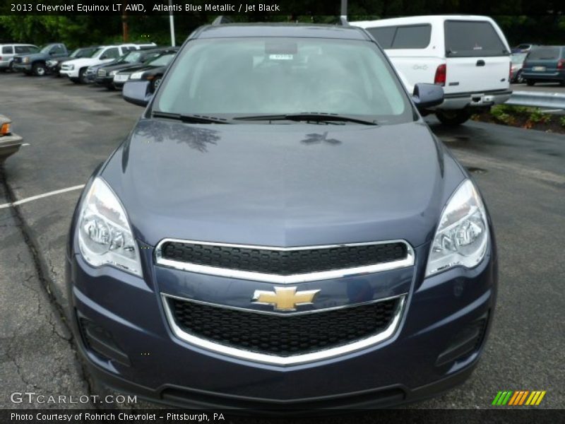 Atlantis Blue Metallic / Jet Black 2013 Chevrolet Equinox LT AWD