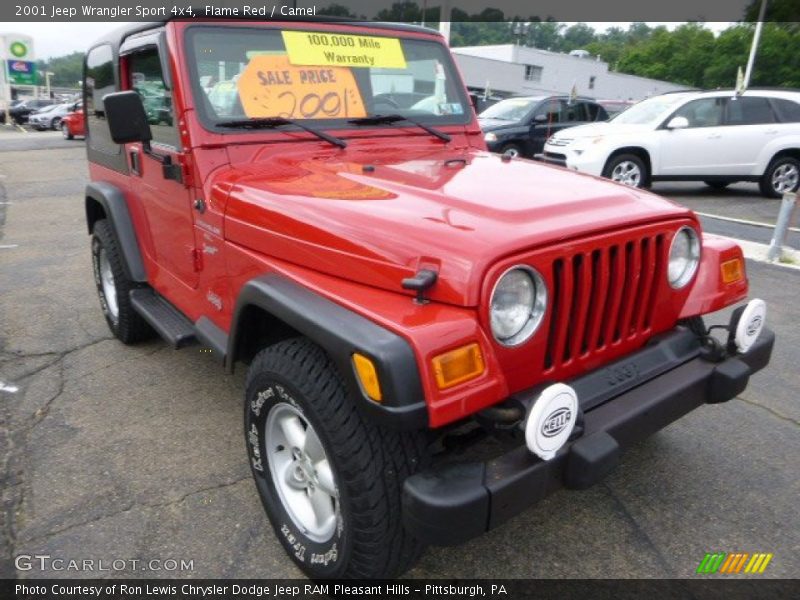 Flame Red / Camel 2001 Jeep Wrangler Sport 4x4
