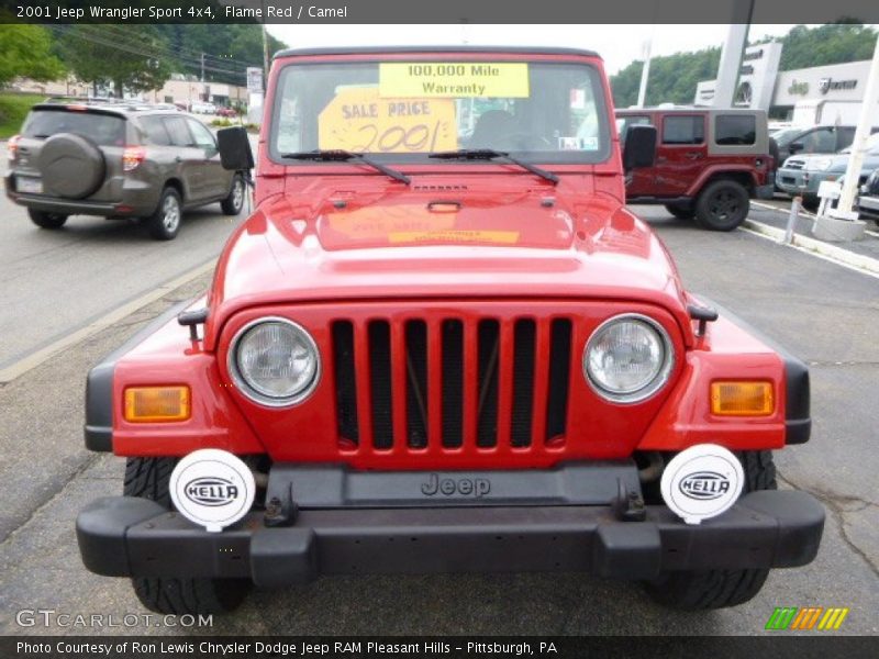 Flame Red / Camel 2001 Jeep Wrangler Sport 4x4
