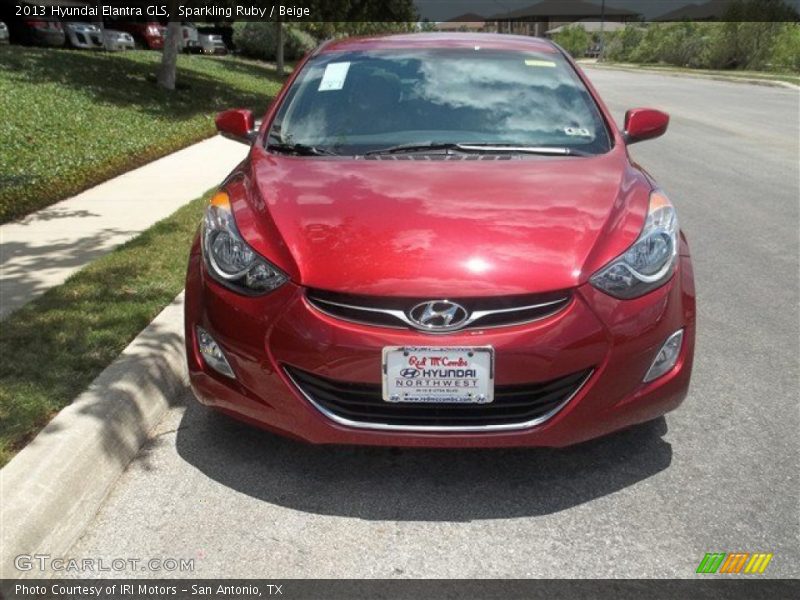 Sparkling Ruby / Beige 2013 Hyundai Elantra GLS