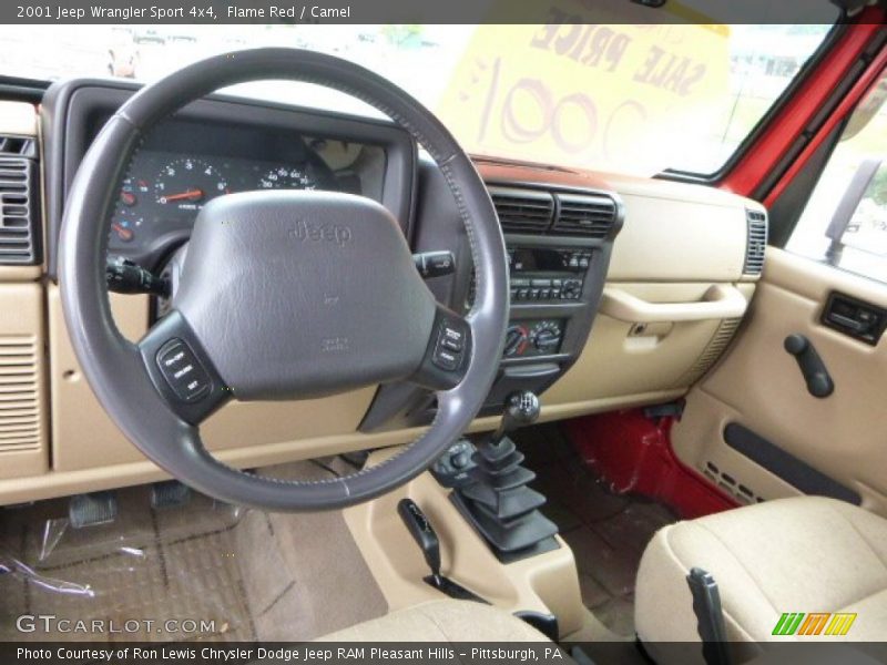 Flame Red / Camel 2001 Jeep Wrangler Sport 4x4