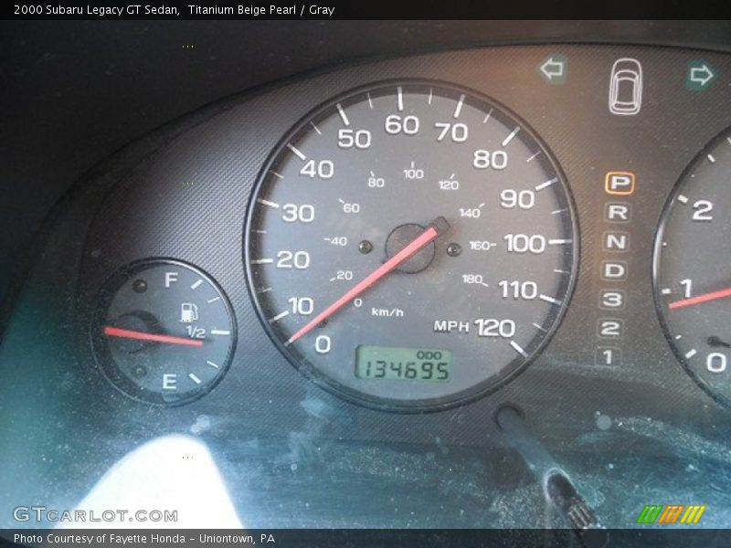 Titanium Beige Pearl / Gray 2000 Subaru Legacy GT Sedan