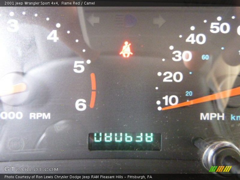 Flame Red / Camel 2001 Jeep Wrangler Sport 4x4