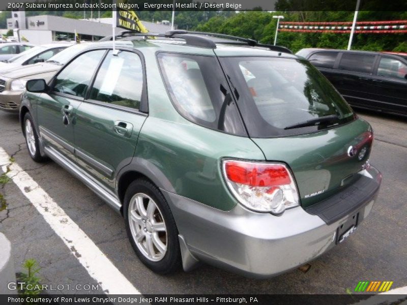 Evergreen Metallic / Desert Beige 2007 Subaru Impreza Outback Sport Wagon