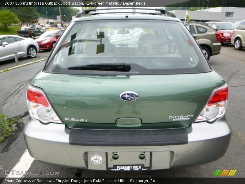 Evergreen Metallic / Desert Beige 2007 Subaru Impreza Outback Sport Wagon