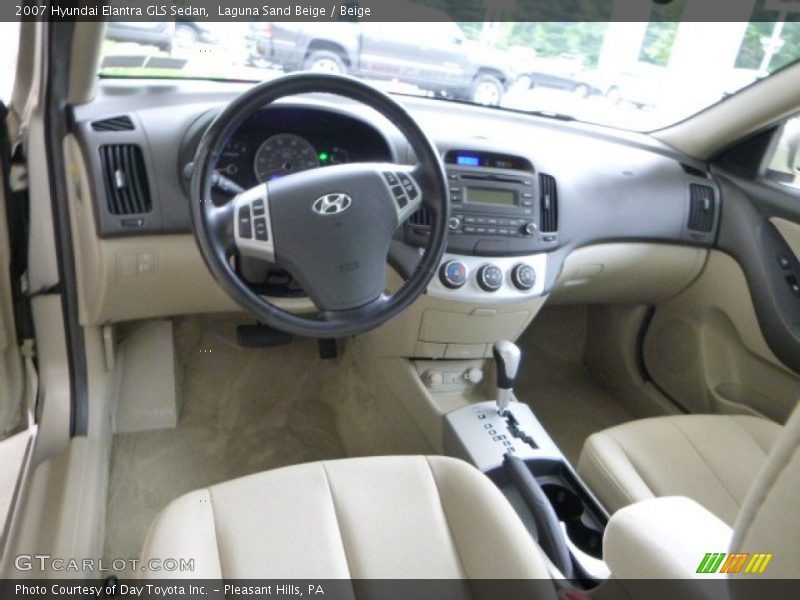 Laguna Sand Beige / Beige 2007 Hyundai Elantra GLS Sedan