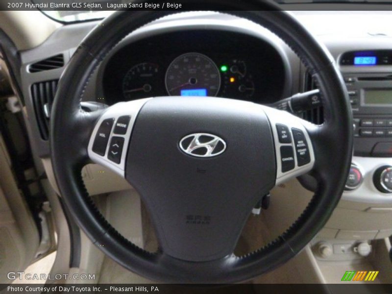 Laguna Sand Beige / Beige 2007 Hyundai Elantra GLS Sedan
