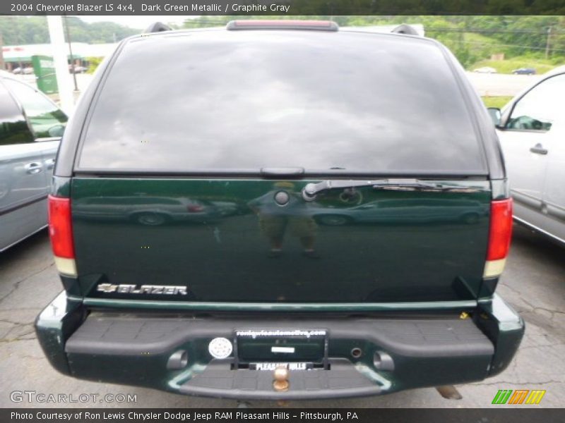 Dark Green Metallic / Graphite Gray 2004 Chevrolet Blazer LS 4x4