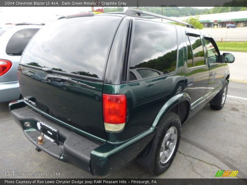 Dark Green Metallic / Graphite Gray 2004 Chevrolet Blazer LS 4x4