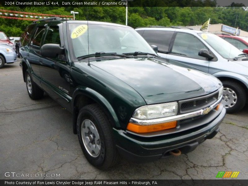 Dark Green Metallic / Graphite Gray 2004 Chevrolet Blazer LS 4x4