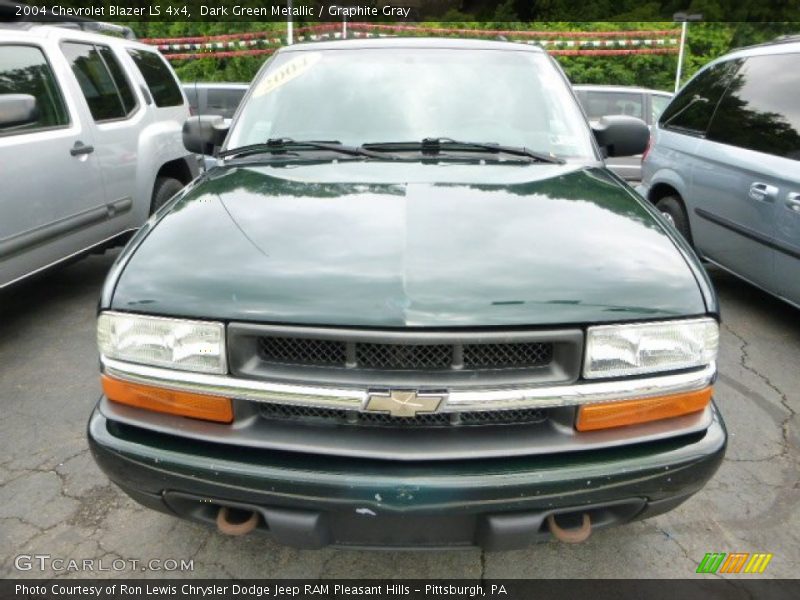 Dark Green Metallic / Graphite Gray 2004 Chevrolet Blazer LS 4x4