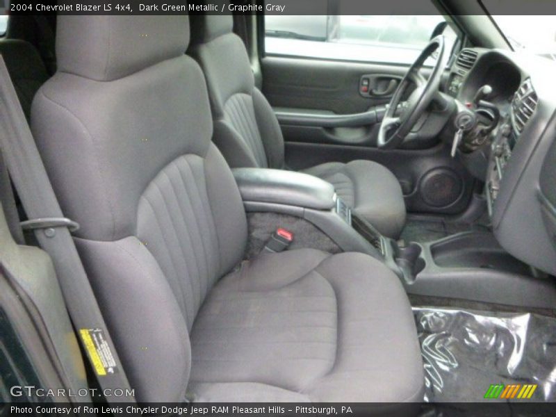 Dark Green Metallic / Graphite Gray 2004 Chevrolet Blazer LS 4x4