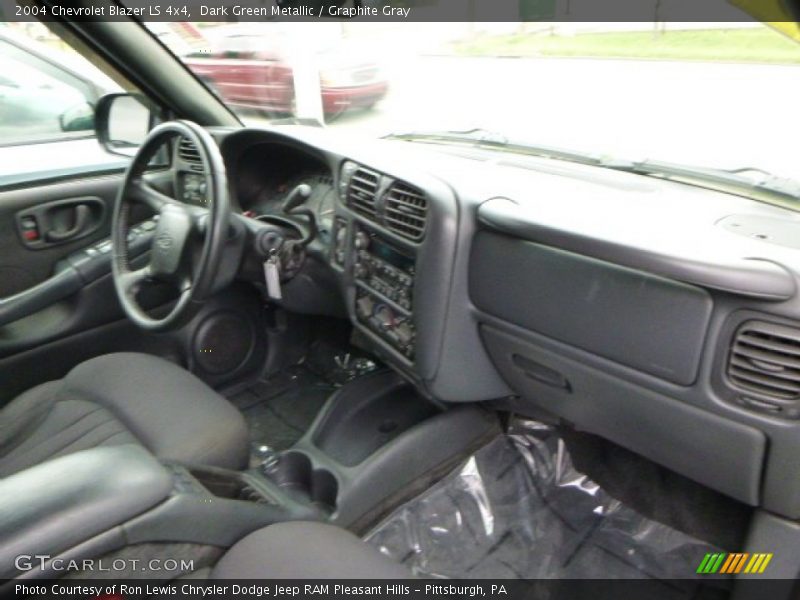 Dark Green Metallic / Graphite Gray 2004 Chevrolet Blazer LS 4x4