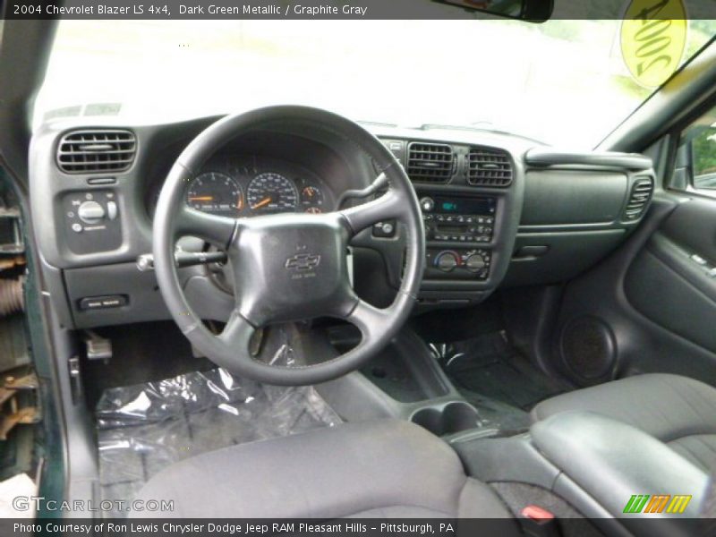 Dark Green Metallic / Graphite Gray 2004 Chevrolet Blazer LS 4x4