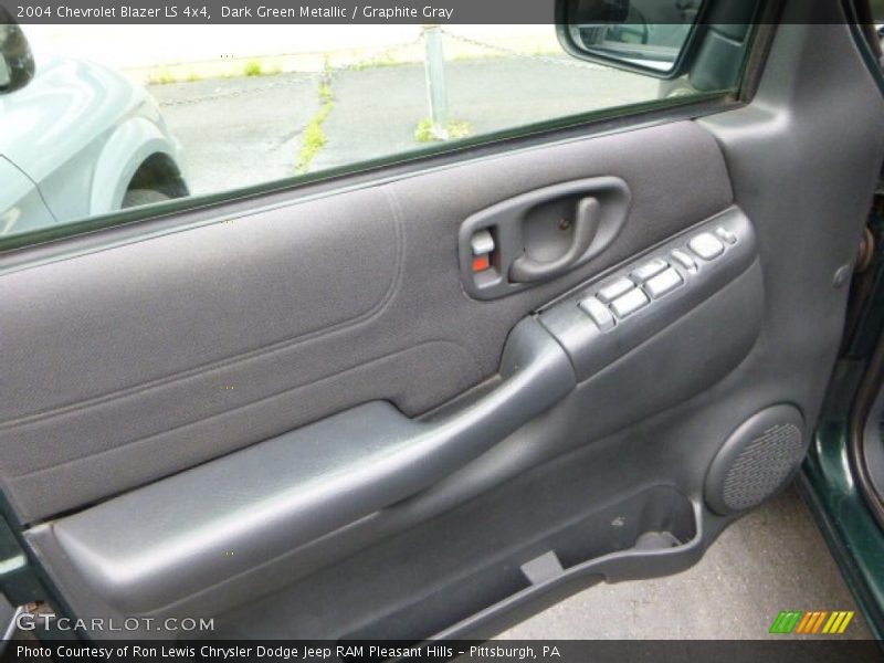 Dark Green Metallic / Graphite Gray 2004 Chevrolet Blazer LS 4x4