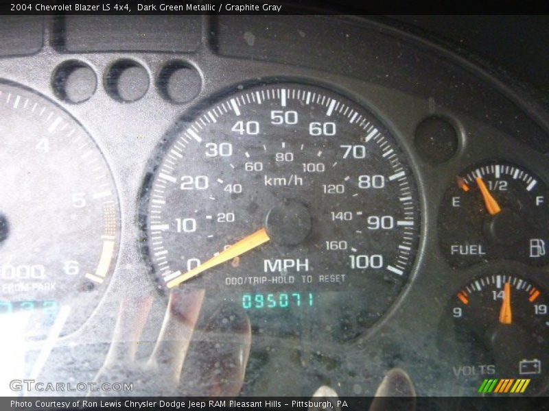 Dark Green Metallic / Graphite Gray 2004 Chevrolet Blazer LS 4x4