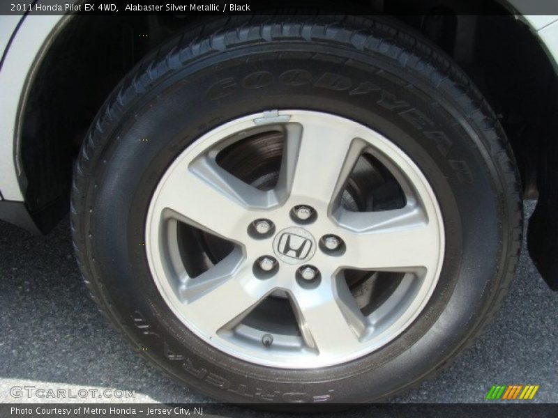 Alabaster Silver Metallic / Black 2011 Honda Pilot EX 4WD