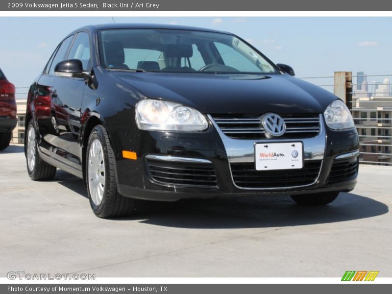 Black Uni / Art Grey 2009 Volkswagen Jetta S Sedan