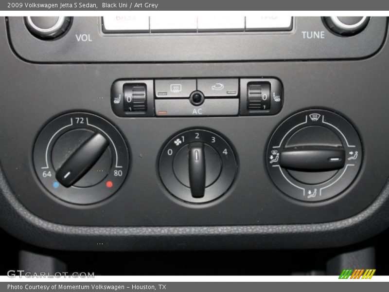 Black Uni / Art Grey 2009 Volkswagen Jetta S Sedan
