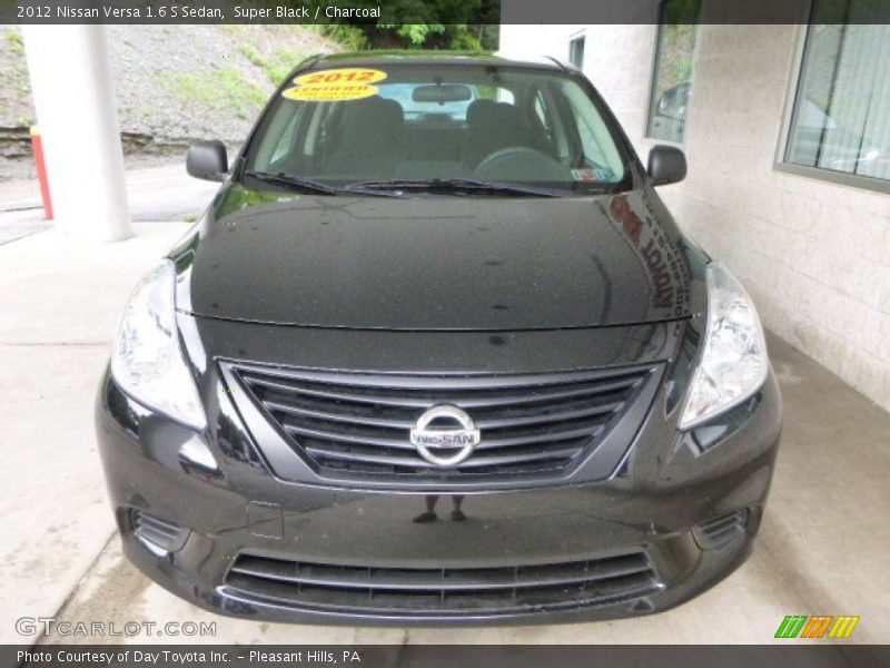 Super Black / Charcoal 2012 Nissan Versa 1.6 S Sedan
