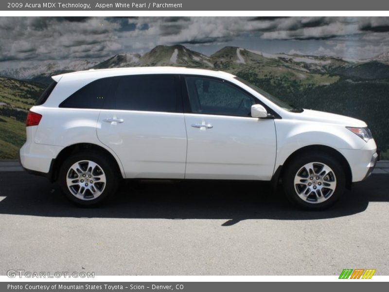 Aspen White Pearl / Parchment 2009 Acura MDX Technology