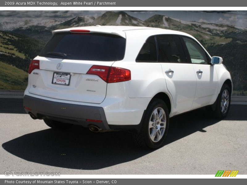 Aspen White Pearl / Parchment 2009 Acura MDX Technology