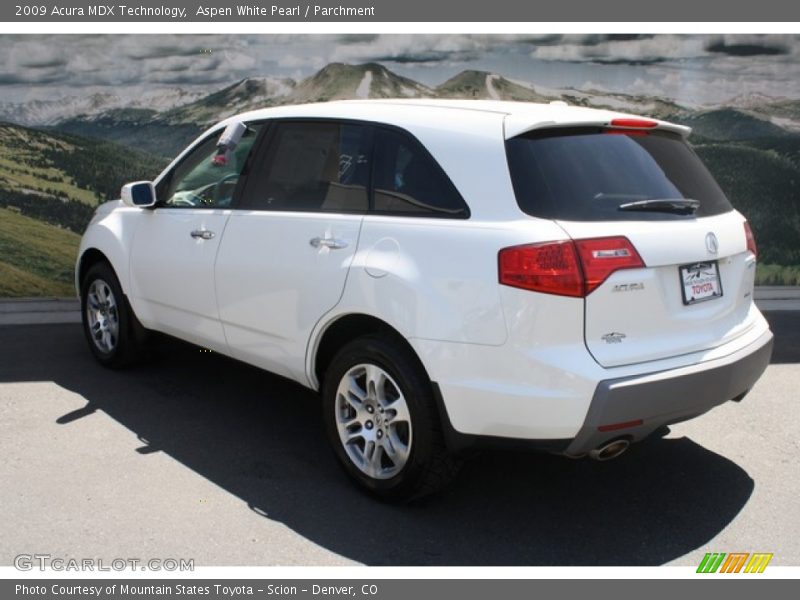 Aspen White Pearl / Parchment 2009 Acura MDX Technology