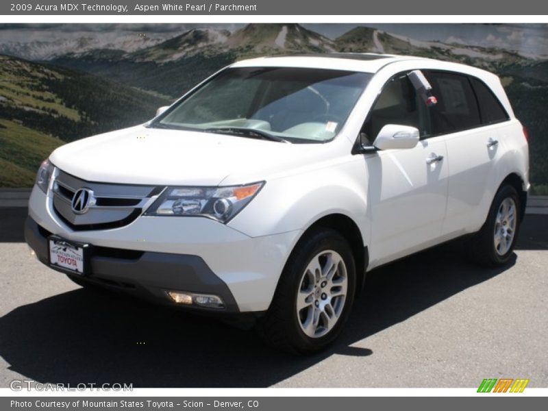 Aspen White Pearl / Parchment 2009 Acura MDX Technology