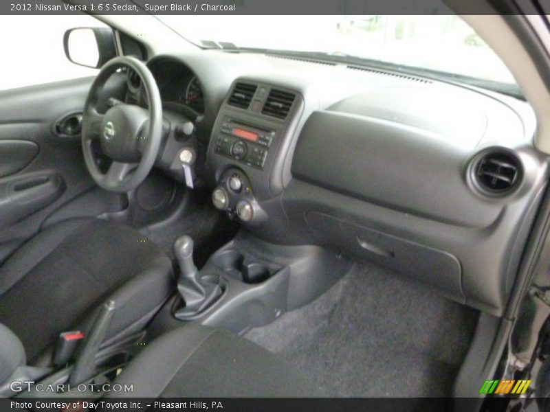 Super Black / Charcoal 2012 Nissan Versa 1.6 S Sedan