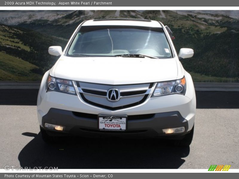 Aspen White Pearl / Parchment 2009 Acura MDX Technology