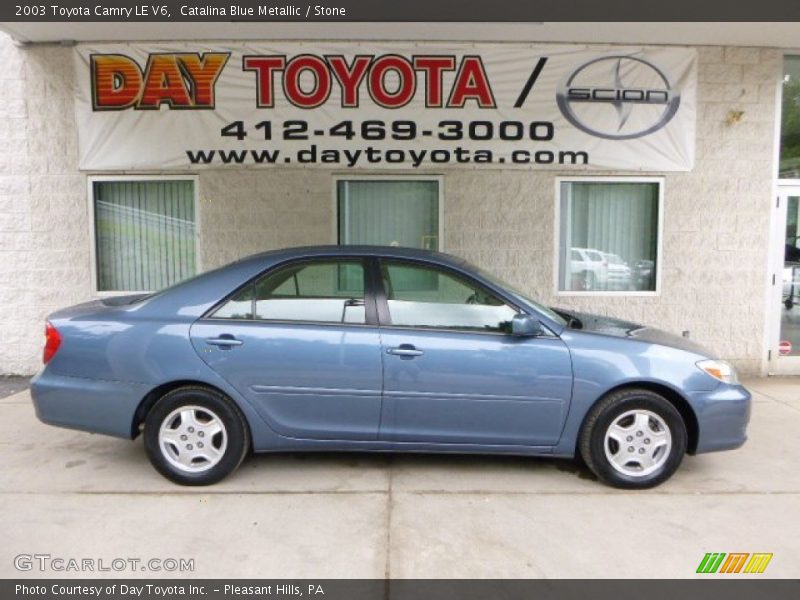 Catalina Blue Metallic / Stone 2003 Toyota Camry LE V6