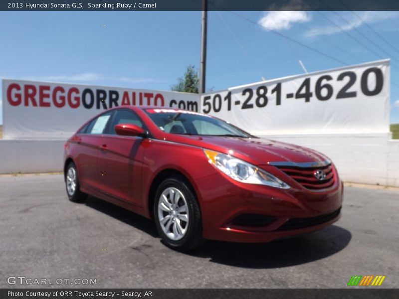 Sparkling Ruby / Camel 2013 Hyundai Sonata GLS