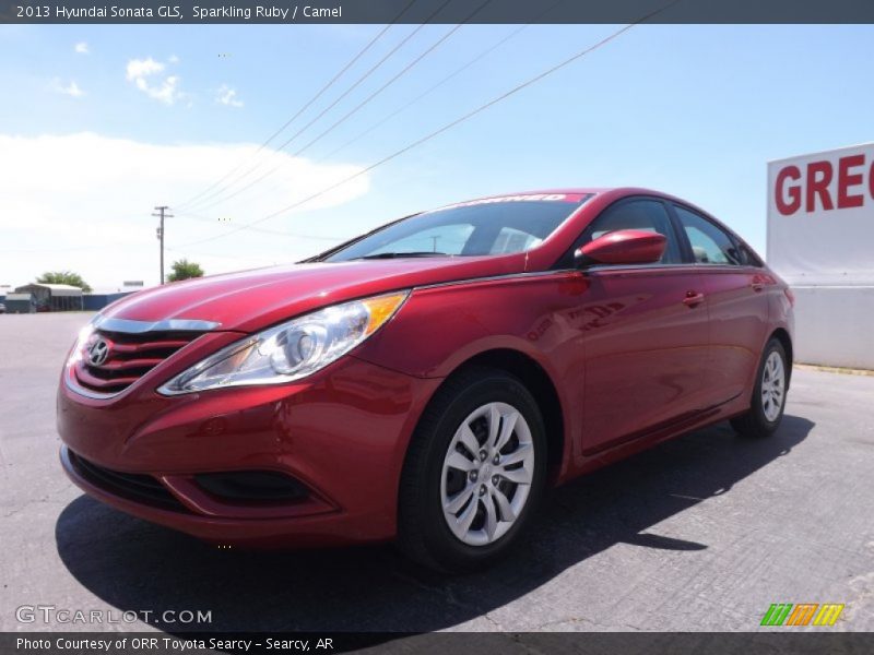 Sparkling Ruby / Camel 2013 Hyundai Sonata GLS