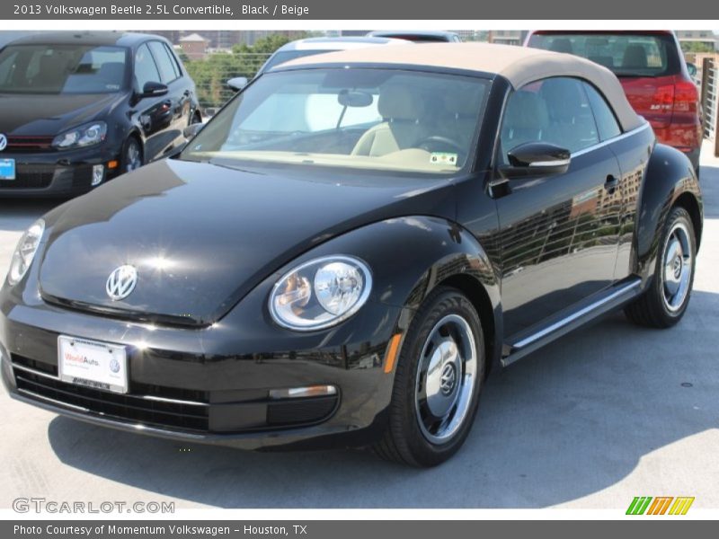 Black / Beige 2013 Volkswagen Beetle 2.5L Convertible