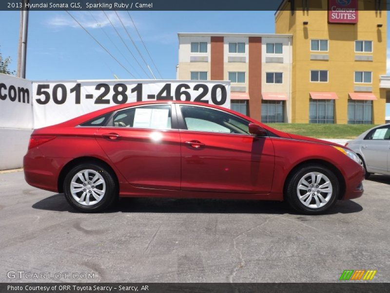 Sparkling Ruby / Camel 2013 Hyundai Sonata GLS