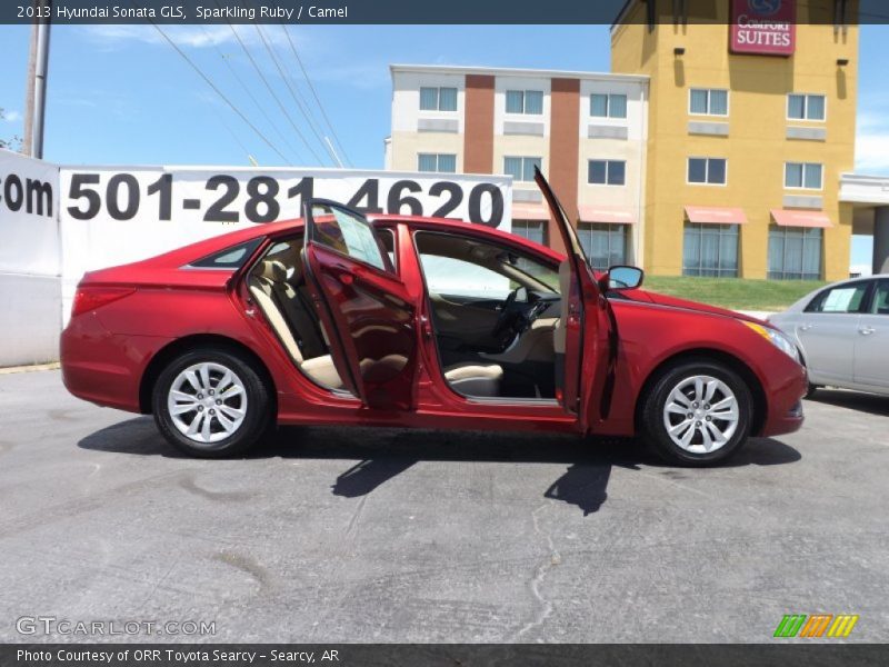 Sparkling Ruby / Camel 2013 Hyundai Sonata GLS